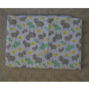 Child of Mine by Carter's Sheep Lamb Elephant Star Baby Blanket White Green Gray